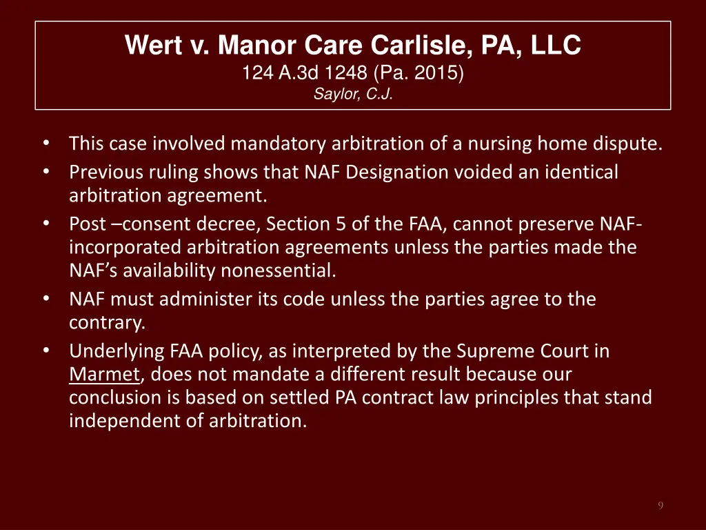 wert v manor care carlisle pa llc 124 a 3d 1248