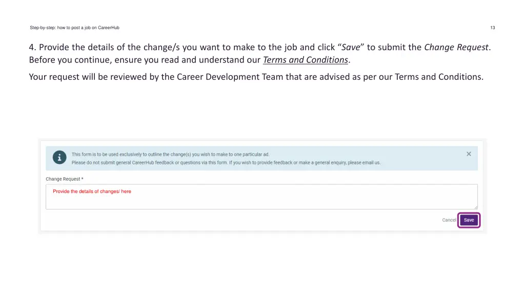 step by step how to post a job on careerhub 12