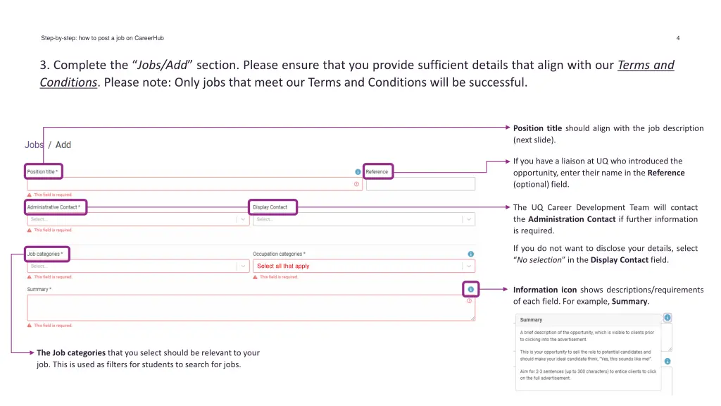 step by step how to post a job on careerhub 3