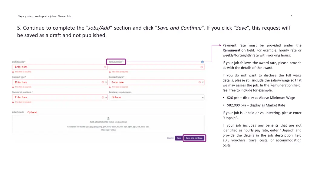 step by step how to post a job on careerhub 5