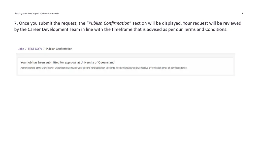 step by step how to post a job on careerhub 7