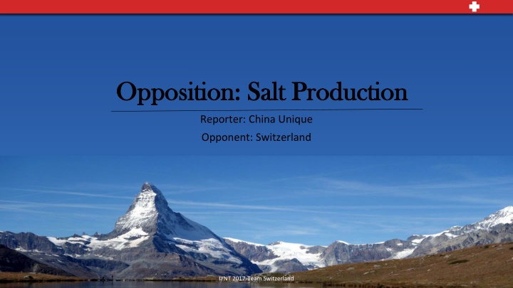 opposition salt production opposition salt