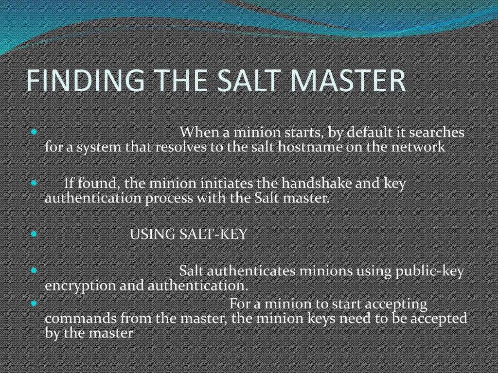 finding the salt master