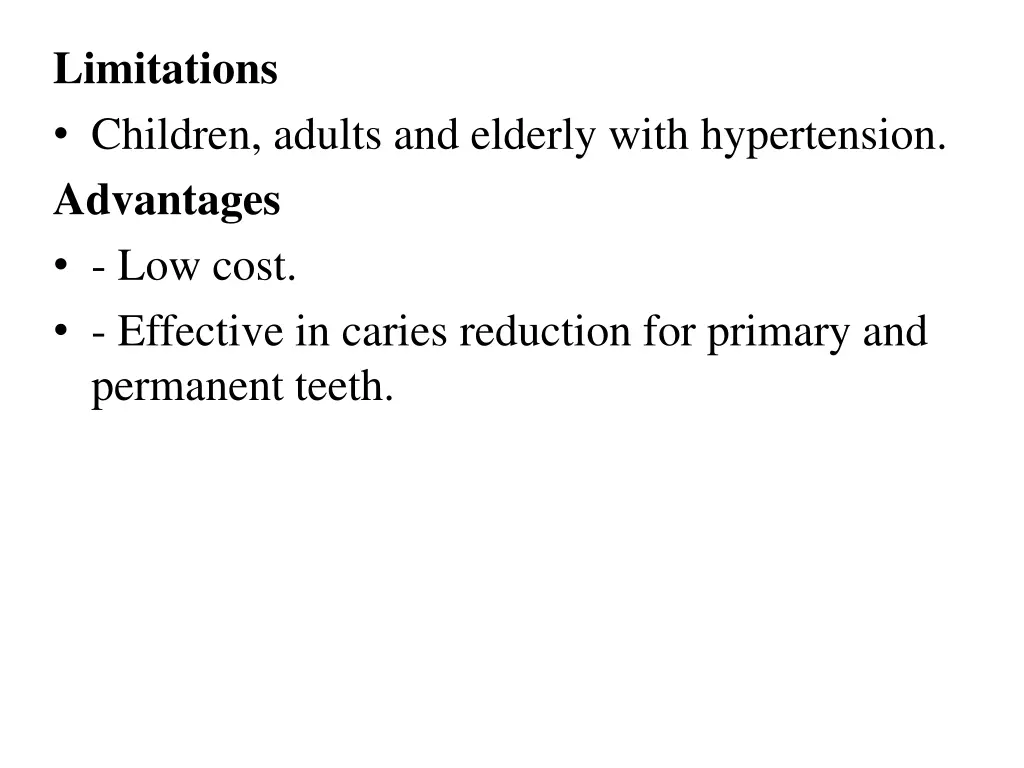 limitations children adults and elderly with