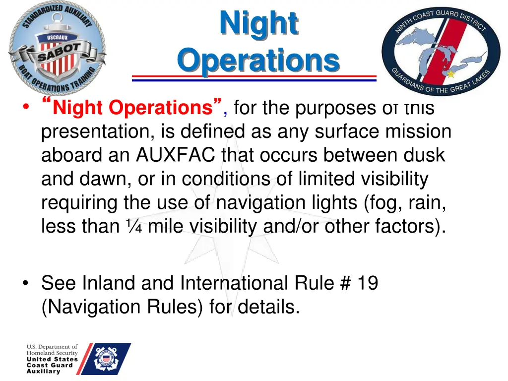 night operations