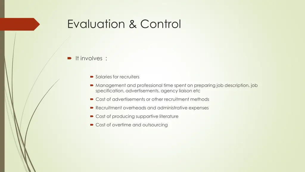 evaluation control