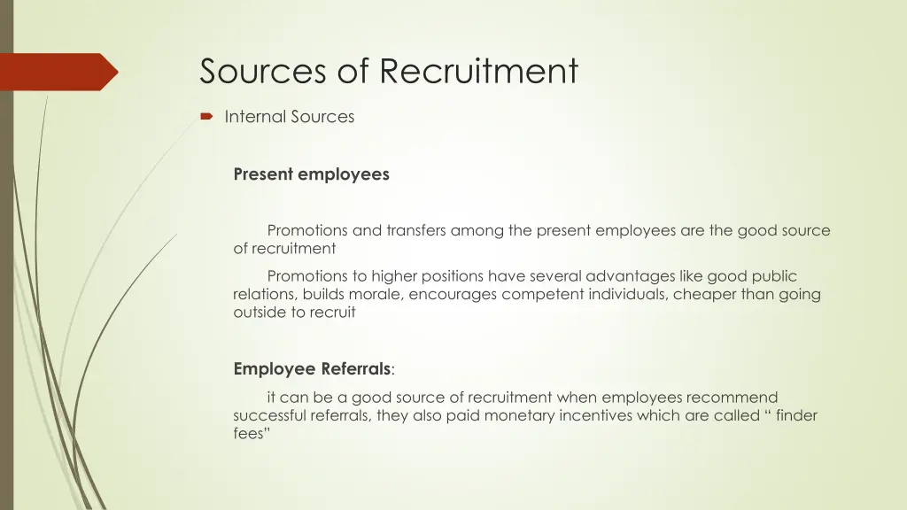 sources of recruitment