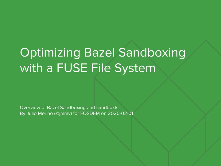 optimizing bazel sandboxing with a fuse file