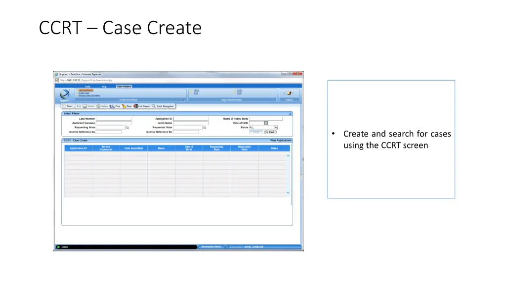 ccrt case create