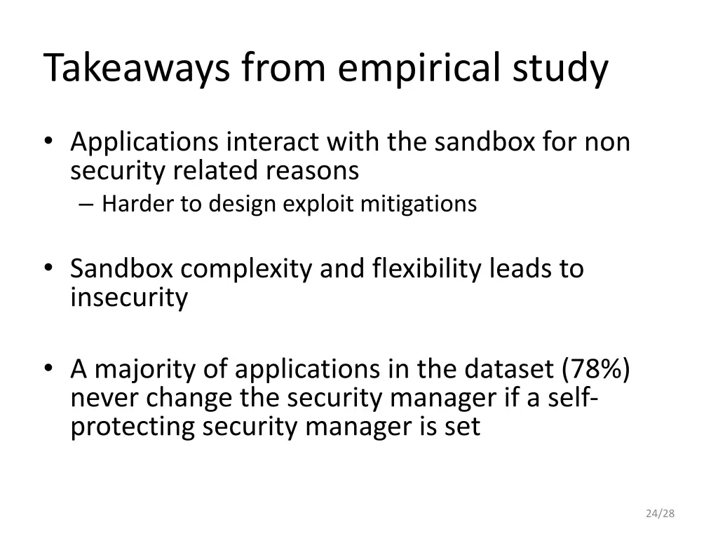 takeaways from empirical study