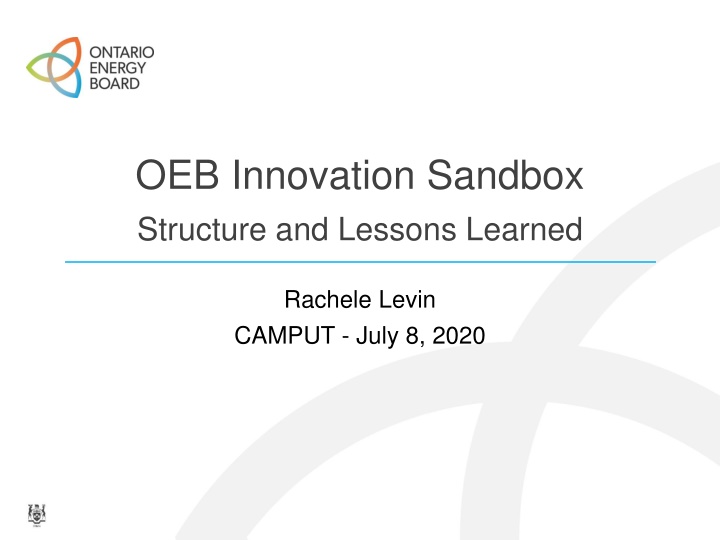 oeb innovation sandbox structure and lessons