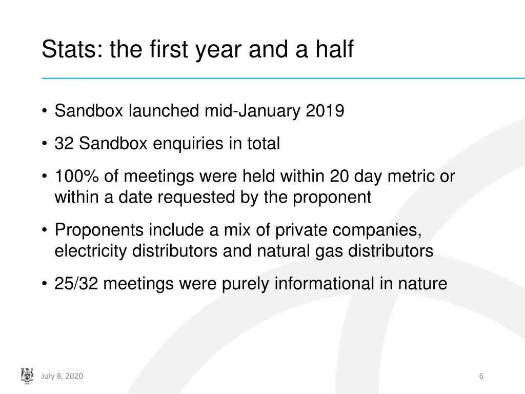 stats the first year and a half