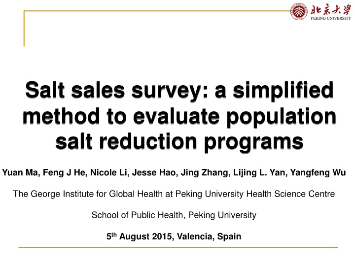 salt sales survey a simplified method to evaluate