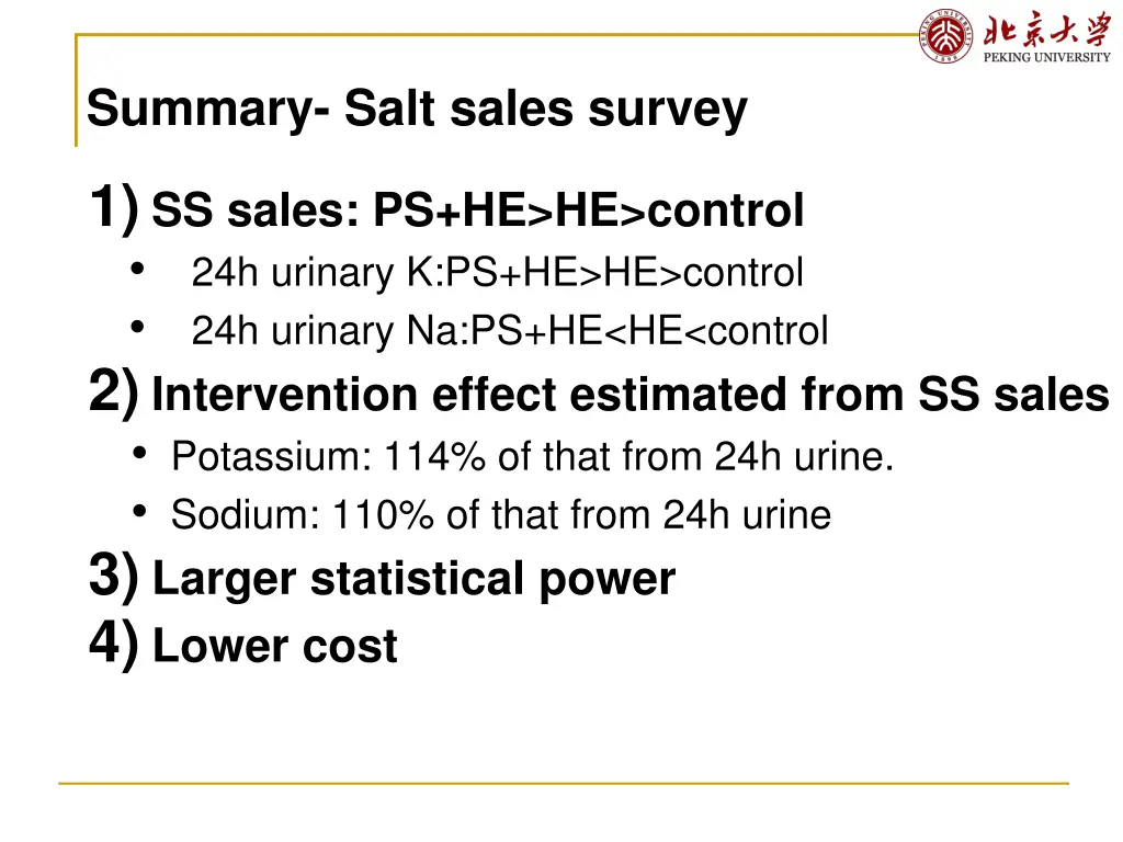 summary salt sales survey