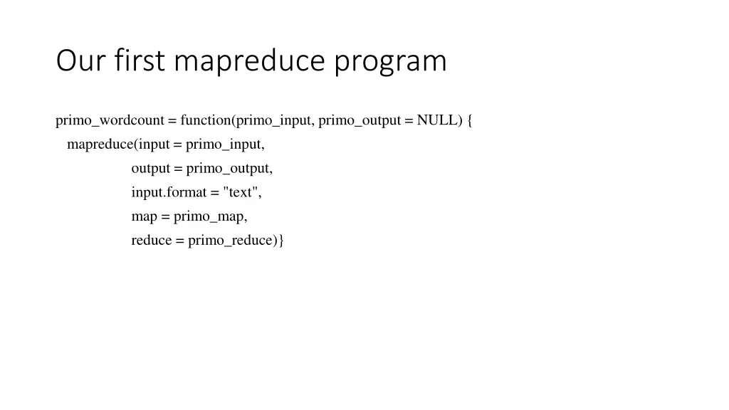 our first mapreduce program 1