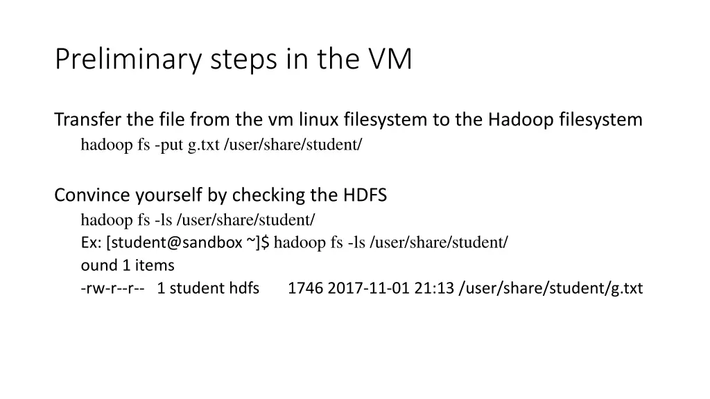 preliminary steps in the vm 2