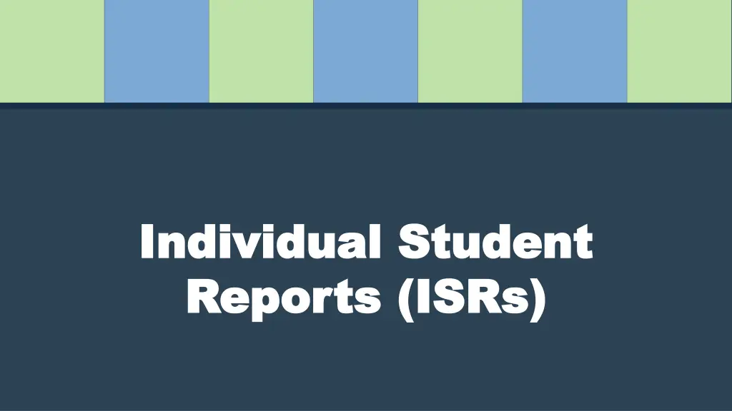 individual student individual student reports