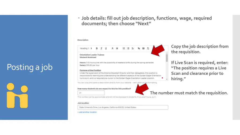 job details fill out job description functions