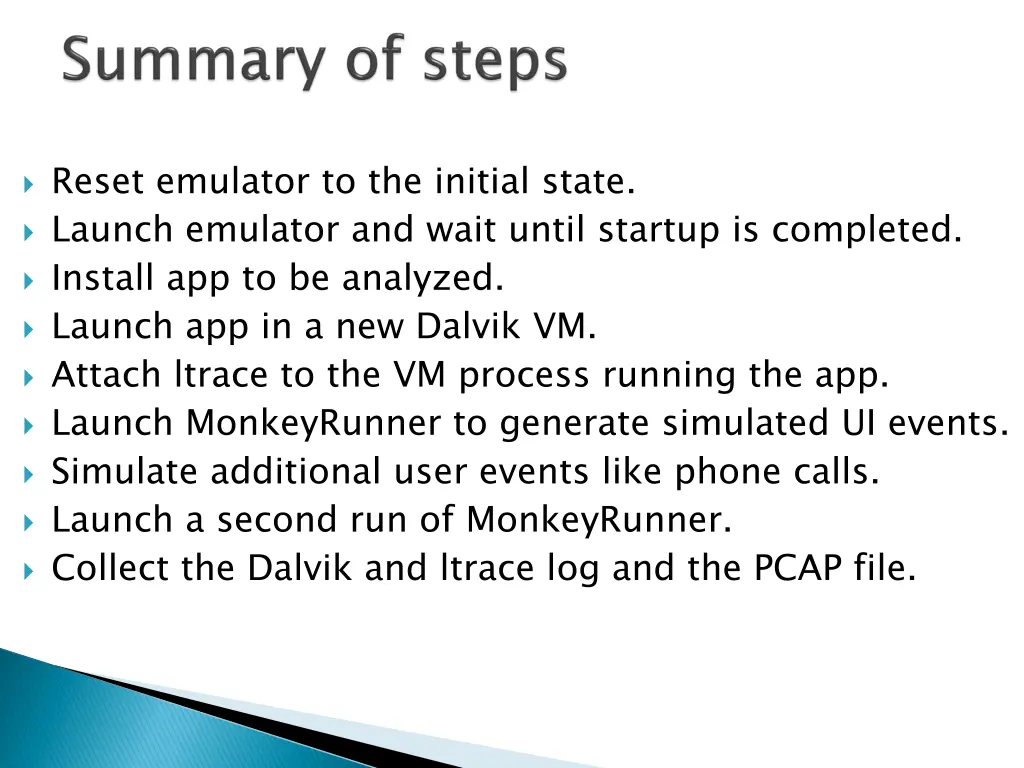 reset emulator to the initial state launch