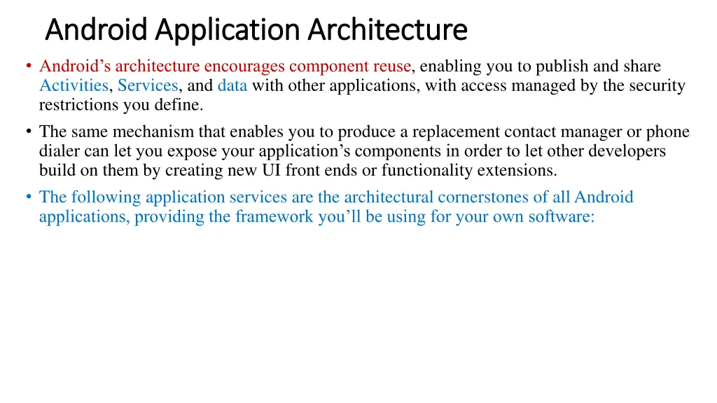 android application architecture android