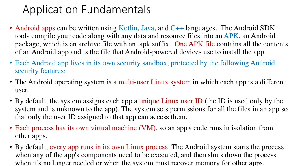 application fundamentals