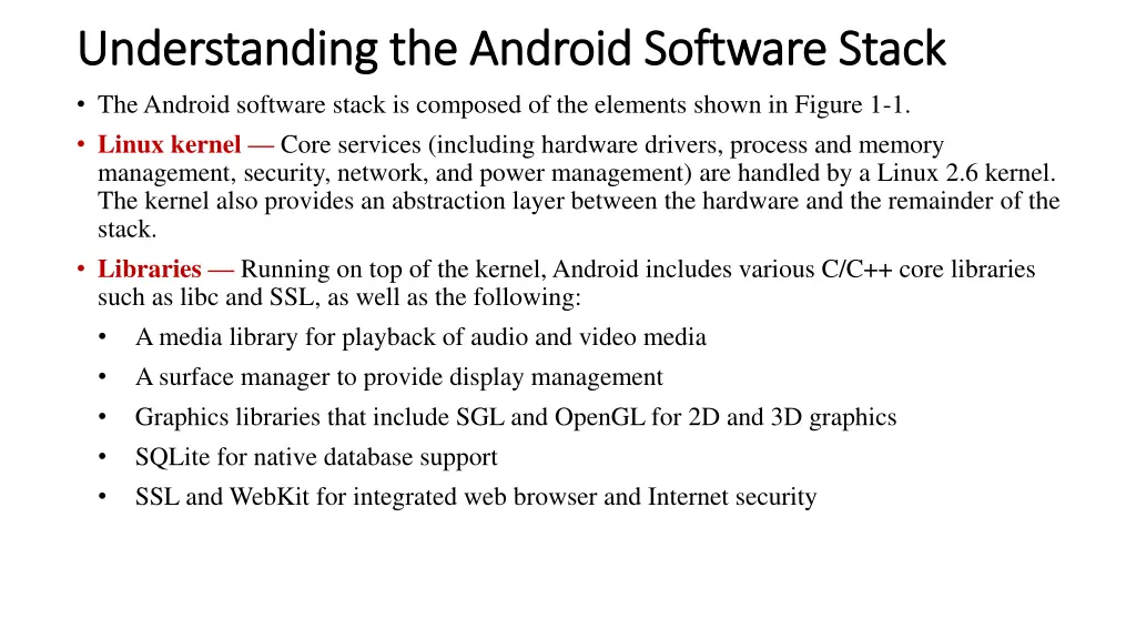 understanding the android software stack