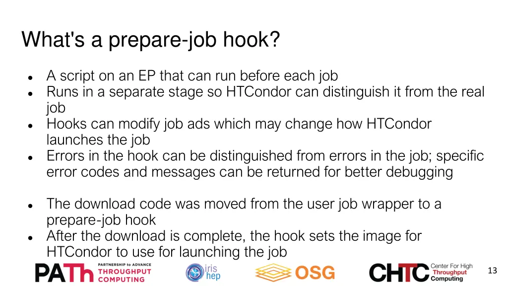 what s a prepare job hook