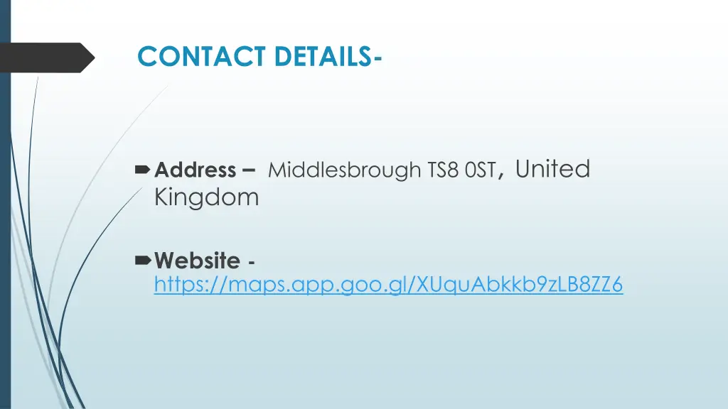 contact details