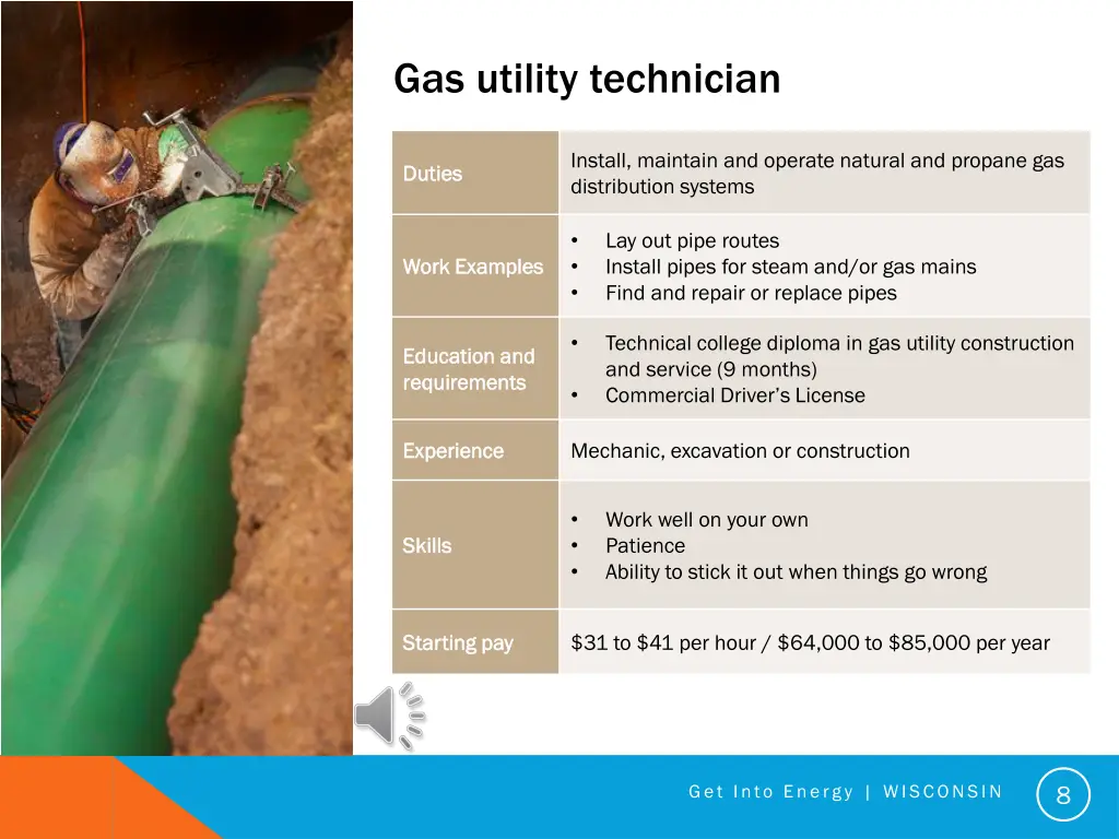 gas utility technician