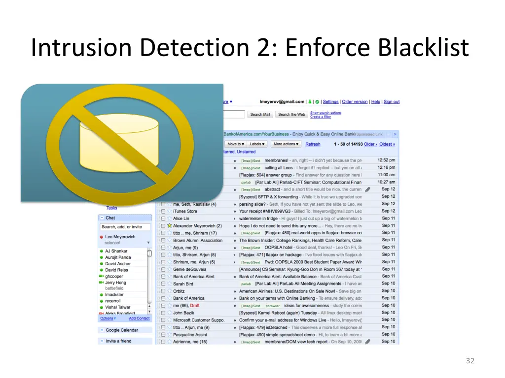 intrusion detection 2 enforce blacklist