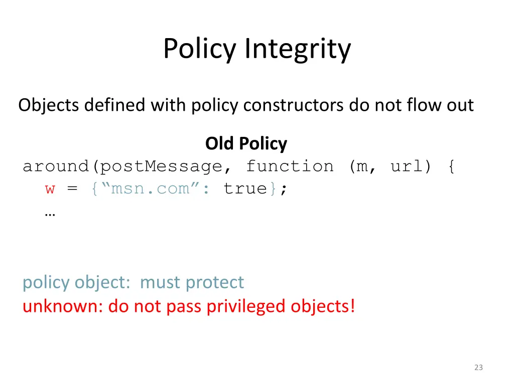 policy integrity 1