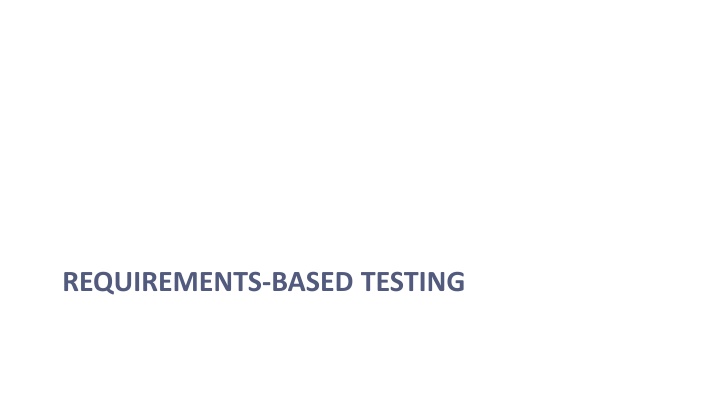 requirements based testing