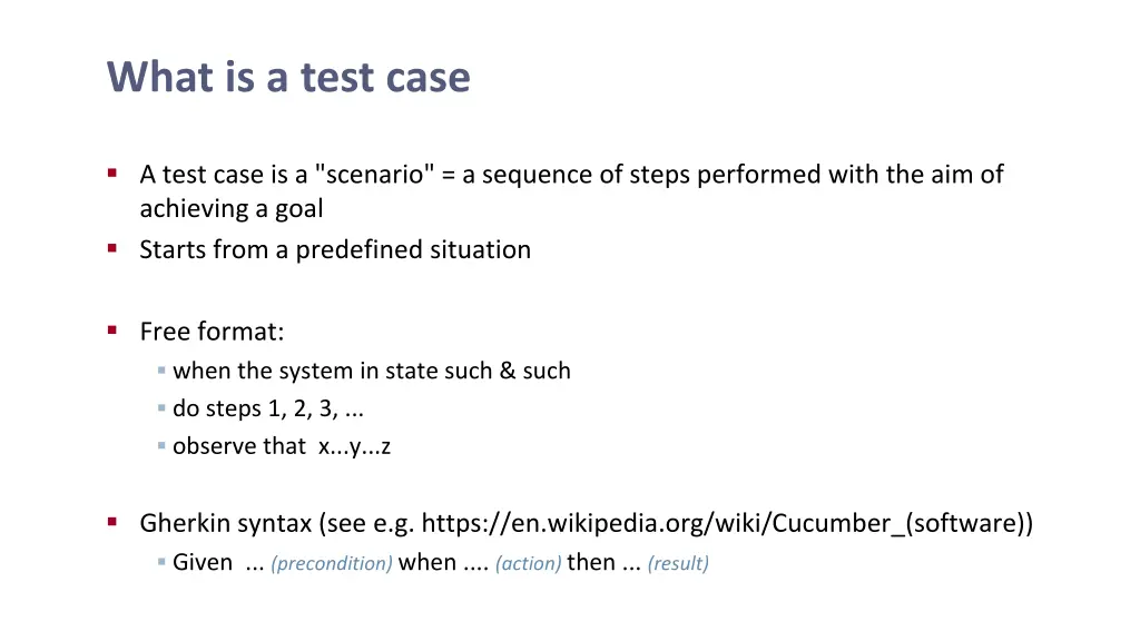 what is a test case