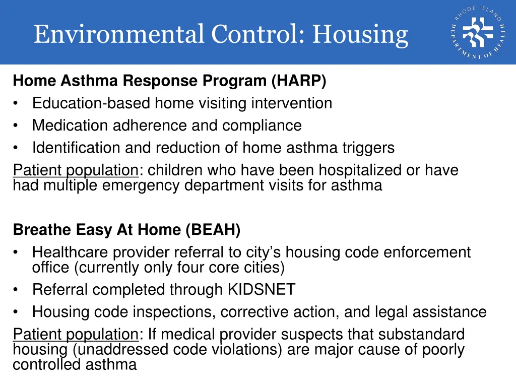 environmental control housing