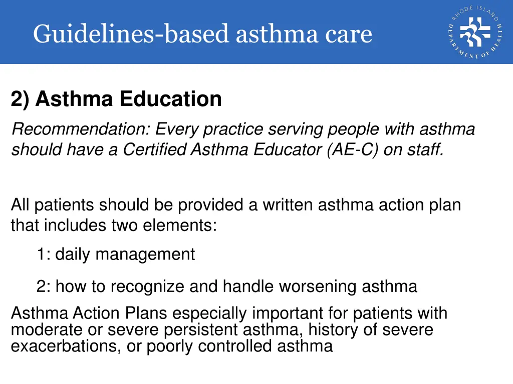 guidelines based asthma care 3