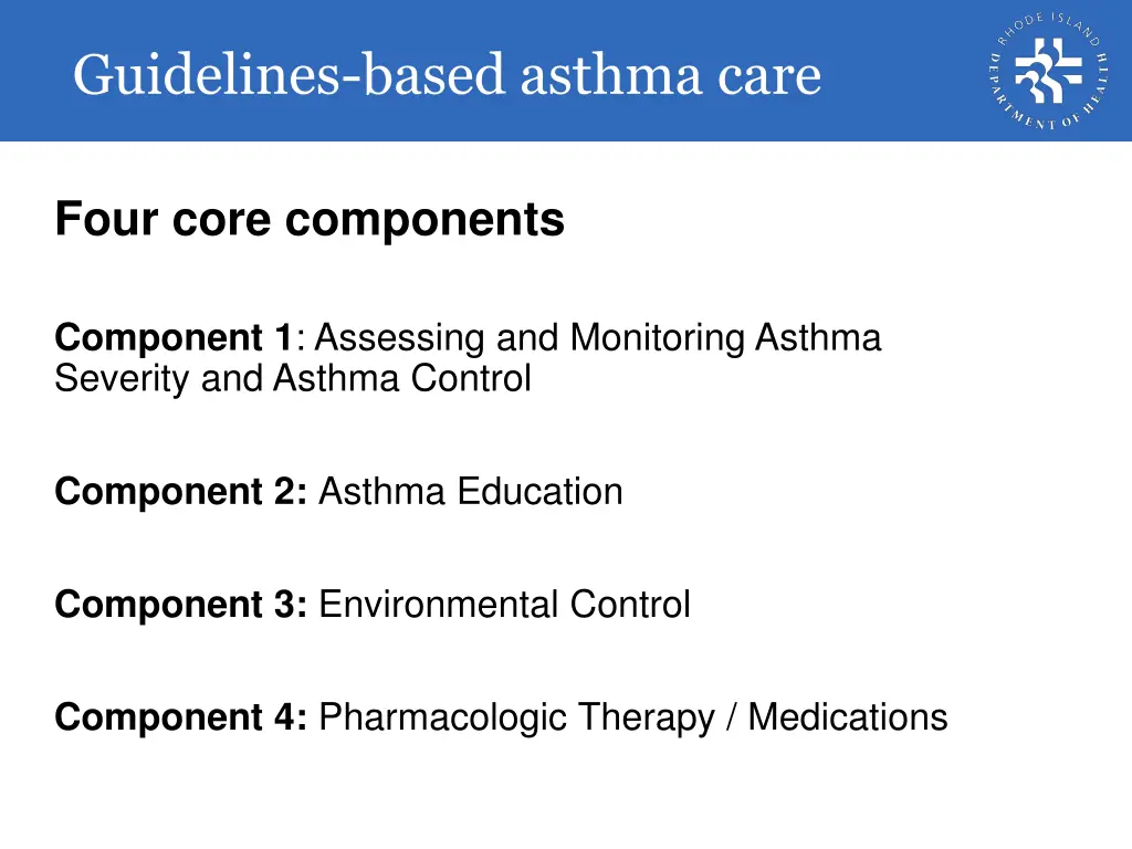 guidelines based asthma care