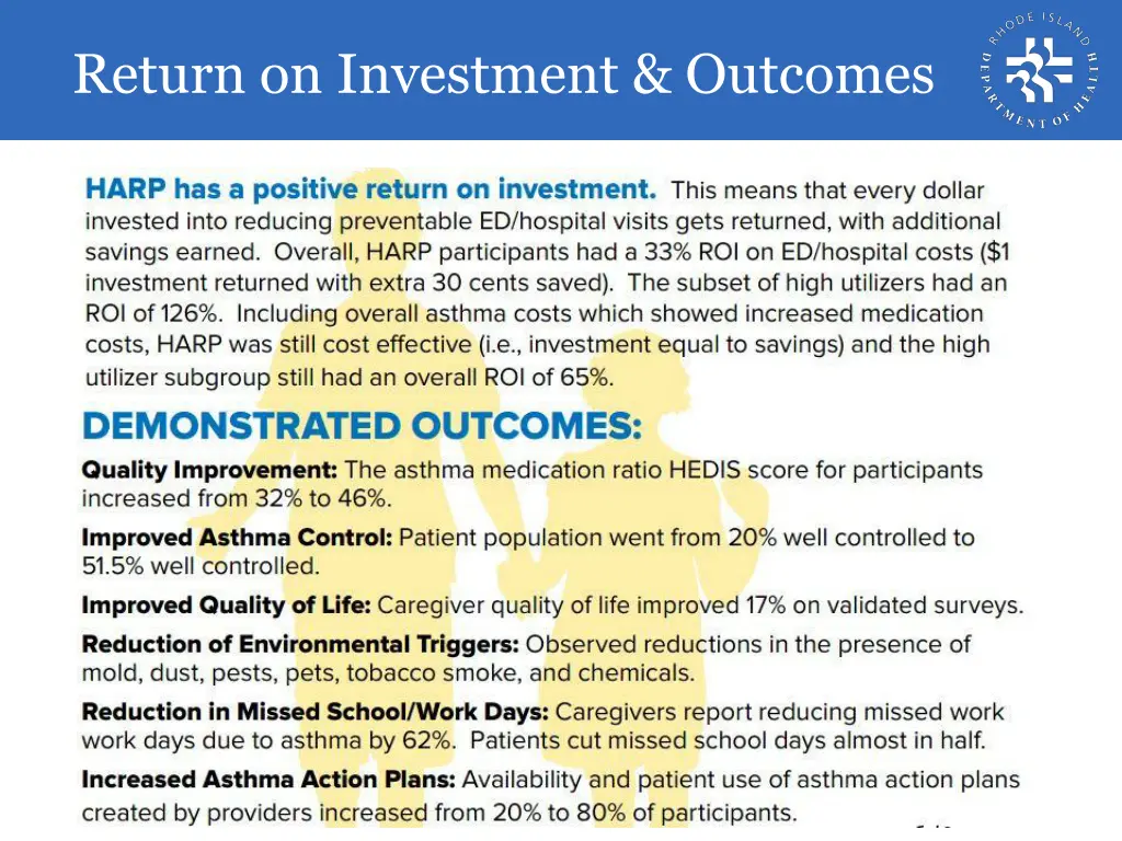 return on investment outcomes