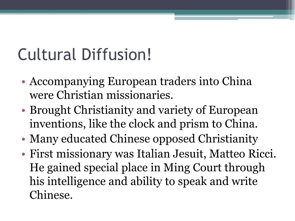 cultural diffusion