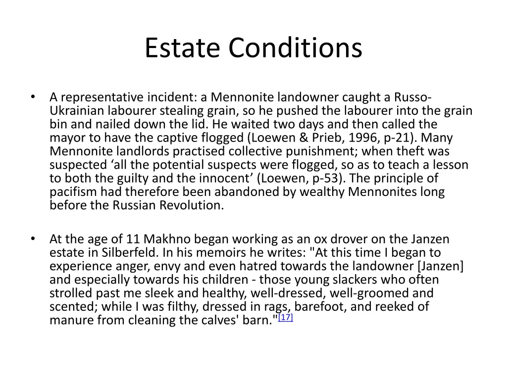 estate conditions