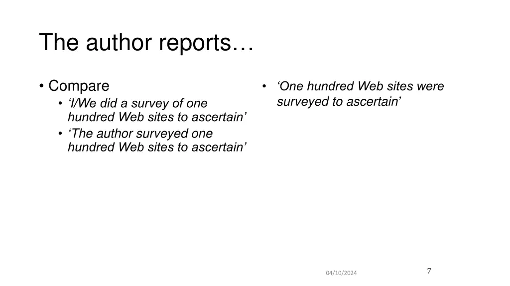 the author reports