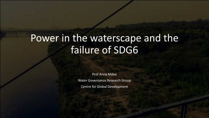 power in the waterscape and the failure of sdg6