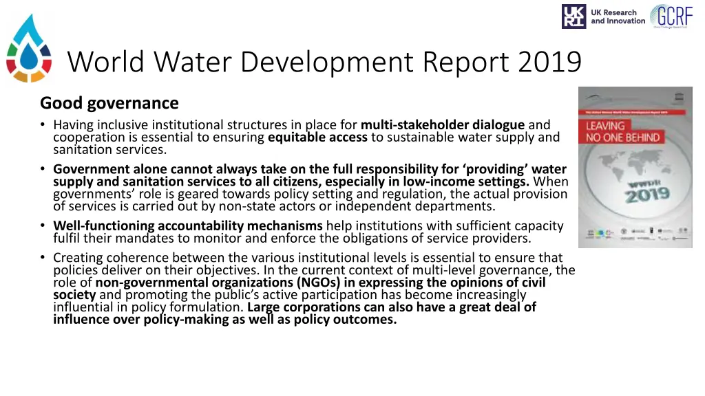 world water development report 2019