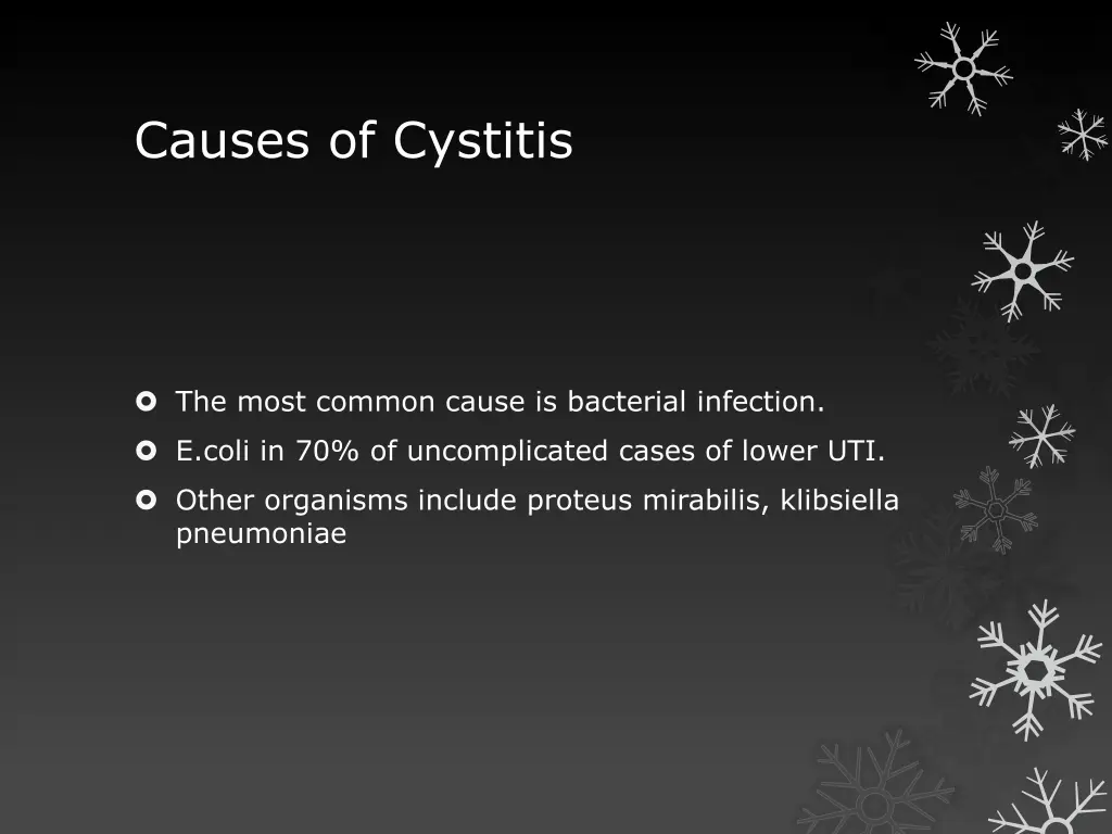 causes of cystitis