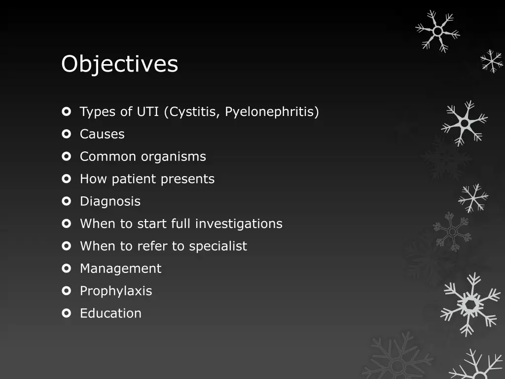 objectives