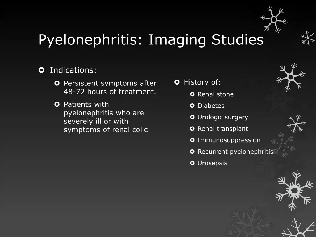 pyelonephritis imaging studies