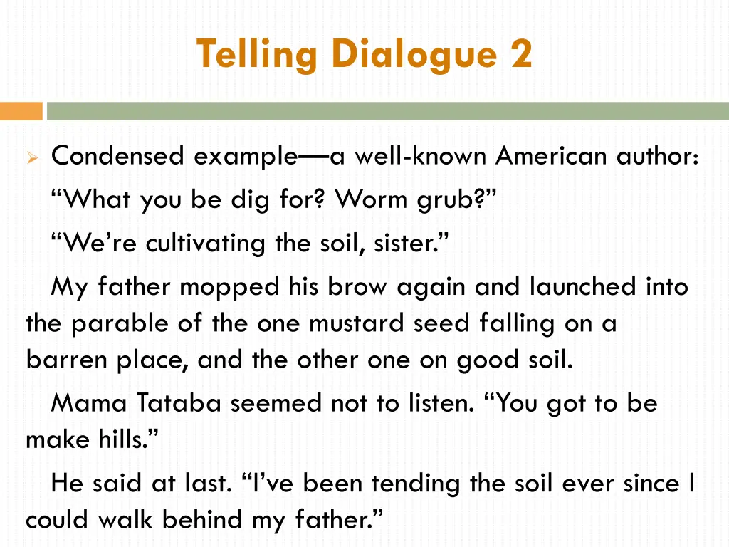 telling dialogue 2