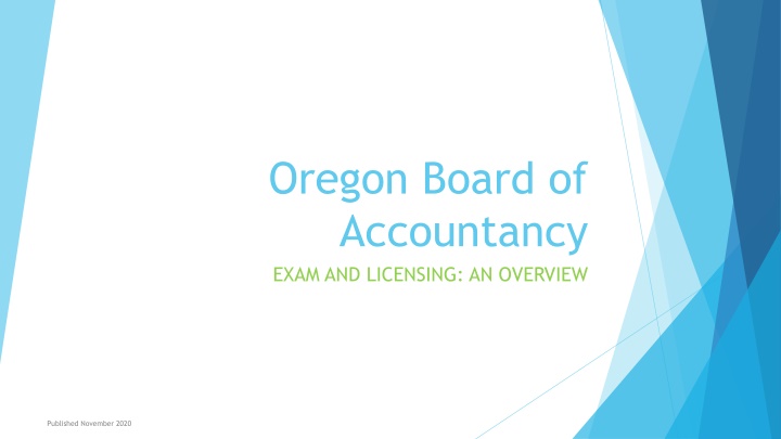 oregon board of accountancy exam and licensing