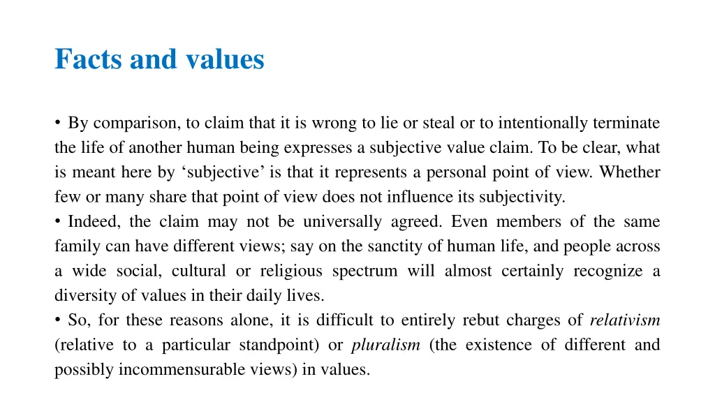 facts and values 1