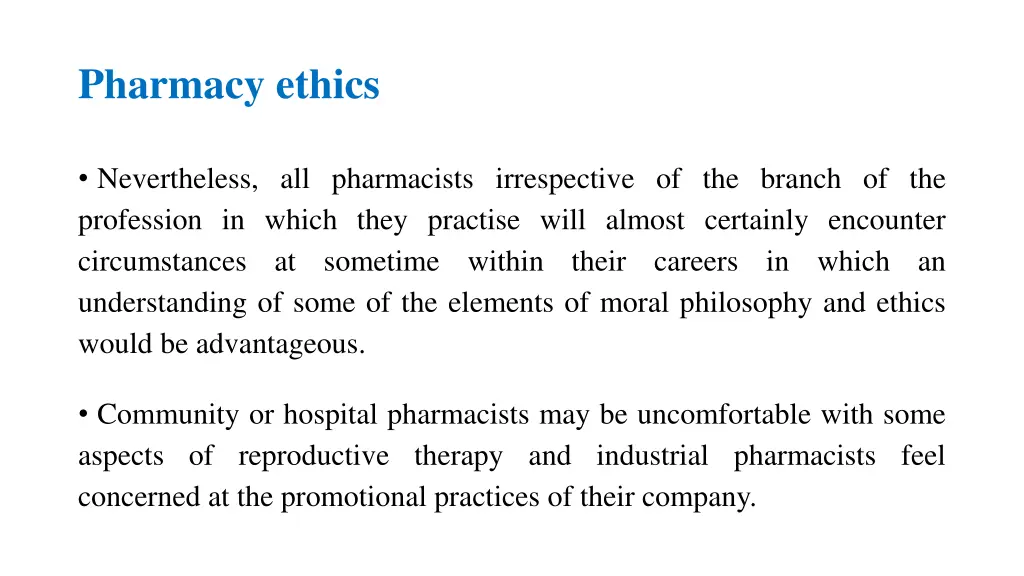 pharmacy ethics 1