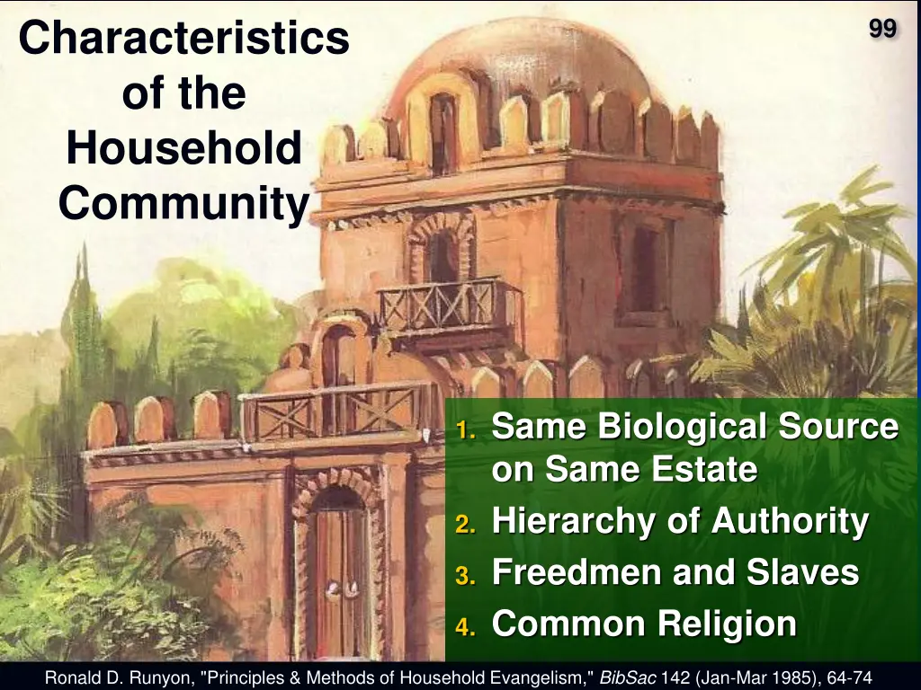 characteristics of the household community